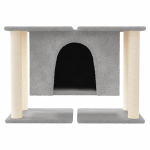 vidaXL Kattenmeubel met sisal krabpalen 50 cm lichtgrijs