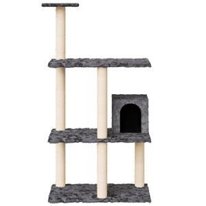 VidaXL Kattenmeubel met sisal krabpalen 119 cm donkergrijs