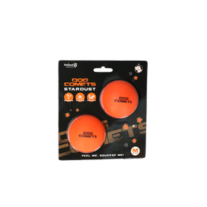 Dog Comets Stardust Ball M - Oranje - 2 pack