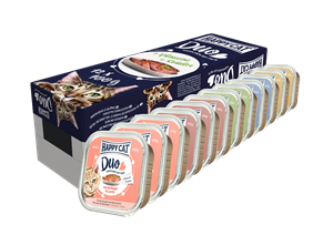 12 x 100g duo Morsels on Paté Bowl Happy Cat Supreme nat kattenvoer