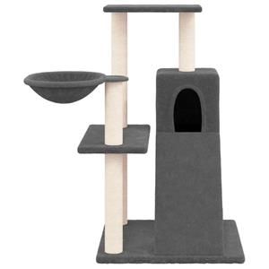 vidaxl Kattenmeubel met sisal krabpalen 82 cm donkergrijs