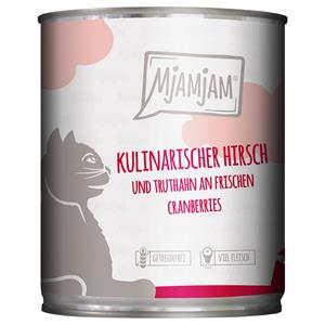 6x 800g MjAMjAM Culinary Venison and Turkey on Fresh Cranberries Wet Cat Food