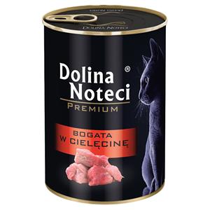 24 x 400 g Dolina Noteci Premium Kalfsvleesrijk natvoer voor katten