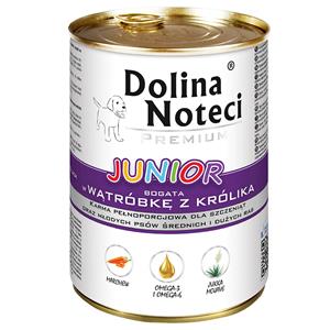48 x 400 g Dolina Noteci Premium Junior Konijnenlever hondenvoer nat