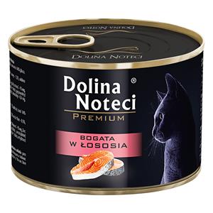 24 x 185 g Dolina Noteci Premium Rijk aan zalm Nat Kattenvoer