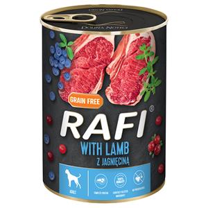 24x400g RAFI Adult met lam, bosbes en veenbes nat hondenvoer