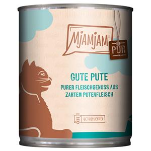 Economy pack 24x800g MjAMjAM puur vlees genieten goed kalkoen puur kattenvoer nat
