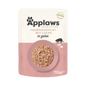 16x70g Tonijn met Zalm in Gelei Applaws Kattenvoer Maaltijdzakjes