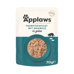 16x70g Tonijn met Makreel in Gelei Applaws Kattenvoer Maaltijdzakjes