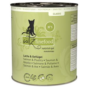 catz finefood Blik 6 x 800 g Kattenvoer - Zalm & Gevogelte