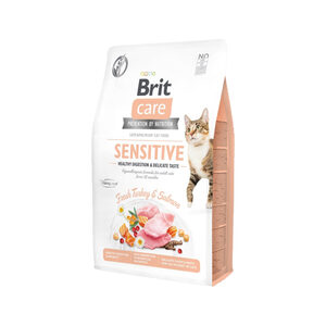 Brit Care Sensitive Healthy Digestion & Delicate Taste kattenvoer 7 kg