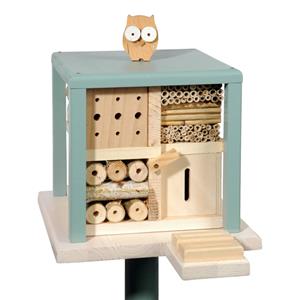 LUXUSINSEKTENHOTELS LUXUS-INSEKTENHOTELS Insectenhotel met standaard Cube Friendly Owl Inn