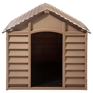 VidaXL Hondenhok 86x84x82 cm polypropeen bruin