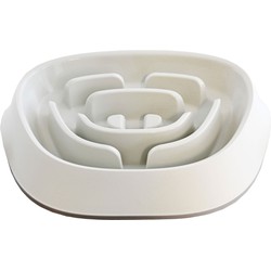 Moderna plastic hondeneetbak Slomo 950 ml soft wit - Gebr de boon