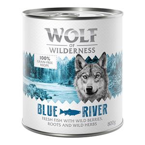 6x800g Blue River met Vis Wolf of Wilderness Hondenvoer