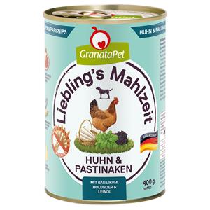 Granatapet Lievelingsmaaltijd  6 x 400 g Hondenvoer - Kip & Pastinaak