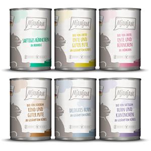 6x400g Mixpack MjAMjAM Mix 2 (6 soorten) nat kattenvoer