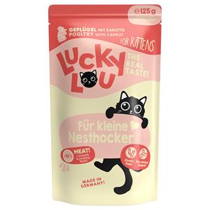 48x 125g Lucky Lou Lifestage Kitten Gevogelte Kattenvoer Nat