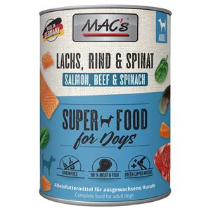 6x800g Adult Zalm & Spinazie MAC's Hondenvoer