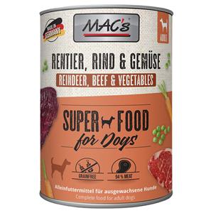 6x800g Adult Rendier & Groente MAC's Hondenvoer