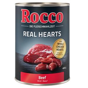 400g 1 Blik Real Hearts Rund met hele Kippenharten Rocco Hondenvoer