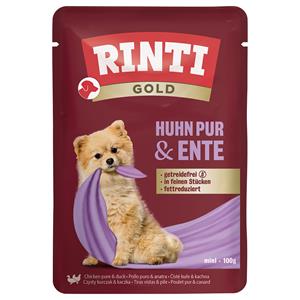 RINTI Gold 10 x 100 g Hondenvoer - Kip Puur & Eend