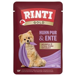 Rinti Gold 10 x 100 g Hondenvoer - Kip Puur & Eend