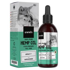 Hennepolie voor Honden en Katten - Biologisch en koudgeperst - 60 ml