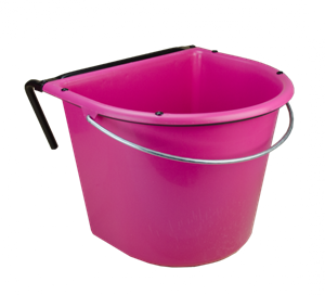 H.A.C. Voerbak 15 liter met hengsel en ophanghaken Roze
