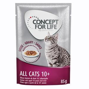 12x85g All Cats 10+ in Saus Concept for Life Kattenvoer