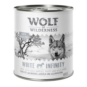 6x800g White Infinity Paard Wolf of Wilderness Hondenvoer Nat