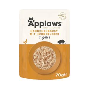 Applaws Quick Serve Kip en lever in gelei 70 gr. - per 16 stuks