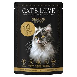 12x85g Cat's Love Senior Eend Nat Kattenvoer