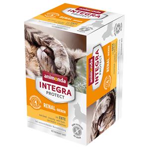 6x100g Protect Adult Nieren Schaaltje Eend animonda Integra Kattenvoer