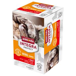6x100g Protect Adult Nieren Schaaltje Kalfsvlees animonda Integra Kattenvoer