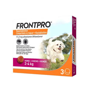 Frontpro 11mg Honden 2-4kg - 3 Kauwtabletten