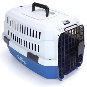 nobleza Kattenreismand - Kunststof met metalen deur - 47x31x26 cm - Blauw