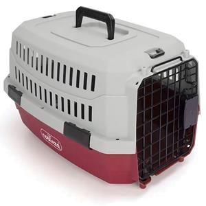 nobleza Kattenreismand - Kunststof met metalen deur - 47x31x26 cm - Rood