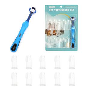 Nobleza Tandenborstels - Voor hond en kat - Set met vingertandenborstels en 3D borstels