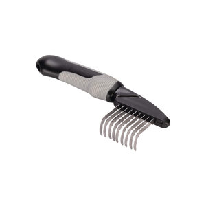 Beeztees Klittenkam - Hondenverzorging - Grof - Zwart"Grijs - 19 cm