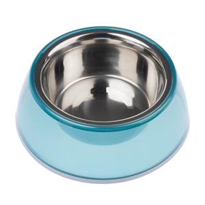 TIAKI Antislip Voerbak, transparant blauw - 400 ml, &Oslash; 16 cm