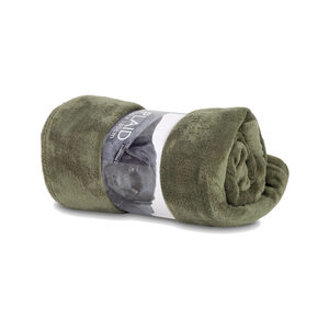 Lex & Max Fleece plaid - Klavergroen - 130 x 180 cm