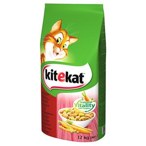 12kg Kitekat Droogvoer Adult Rund & Groente Kattenvoer