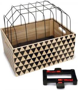 Beeztees Touring + kap - Hondenfietsmand - Hout - 45x33x45 cm