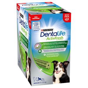 Dentalife 24 Sticks Purina  Active Fresh Tägliche Zahnpflege-Snacks für mittelgroße Hunde Hundesnacks