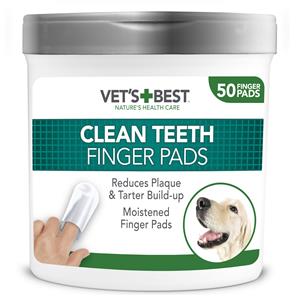 Vet's Best 50 stuks  Clean Tandreinigende Vingerpads voor Honden