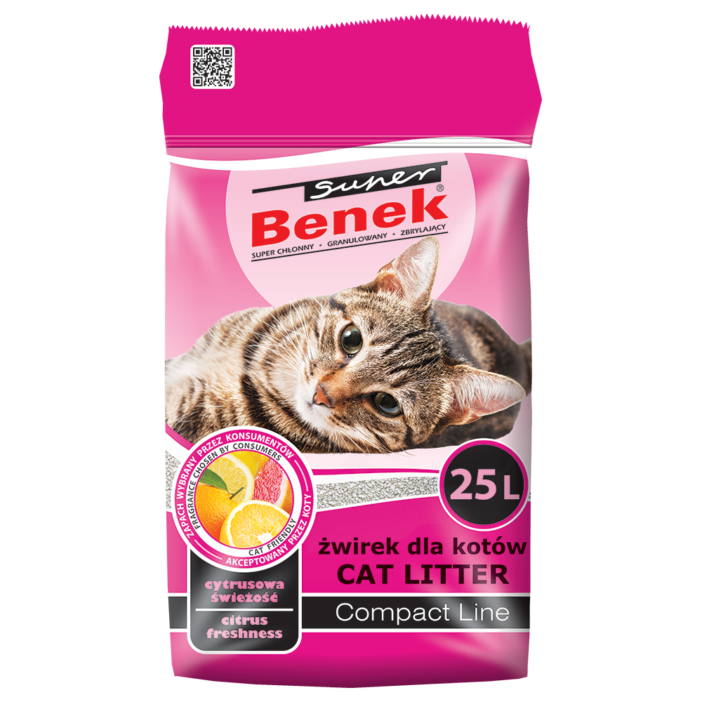 25l Citrus Freshness Compact Super Benek Kattenbakvulling