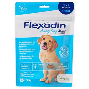 Flexadin Young Dog Maxi Joint Support (60 kauwbrokjes) 60 tabletten