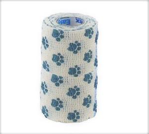 Powerflex Petflex Zwachtel Wit Print 4,5m-5cm