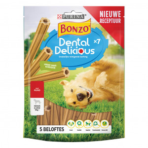 Bonzo Dental Delicious - Hondensnacks - Rund 180 g